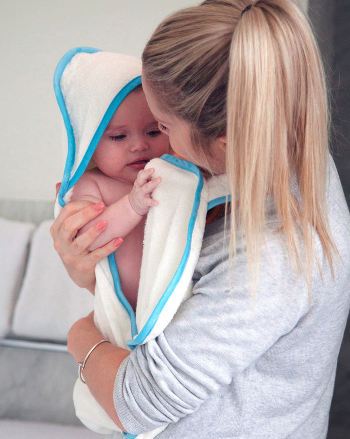 Cuddledry | hands free baby towel | blue