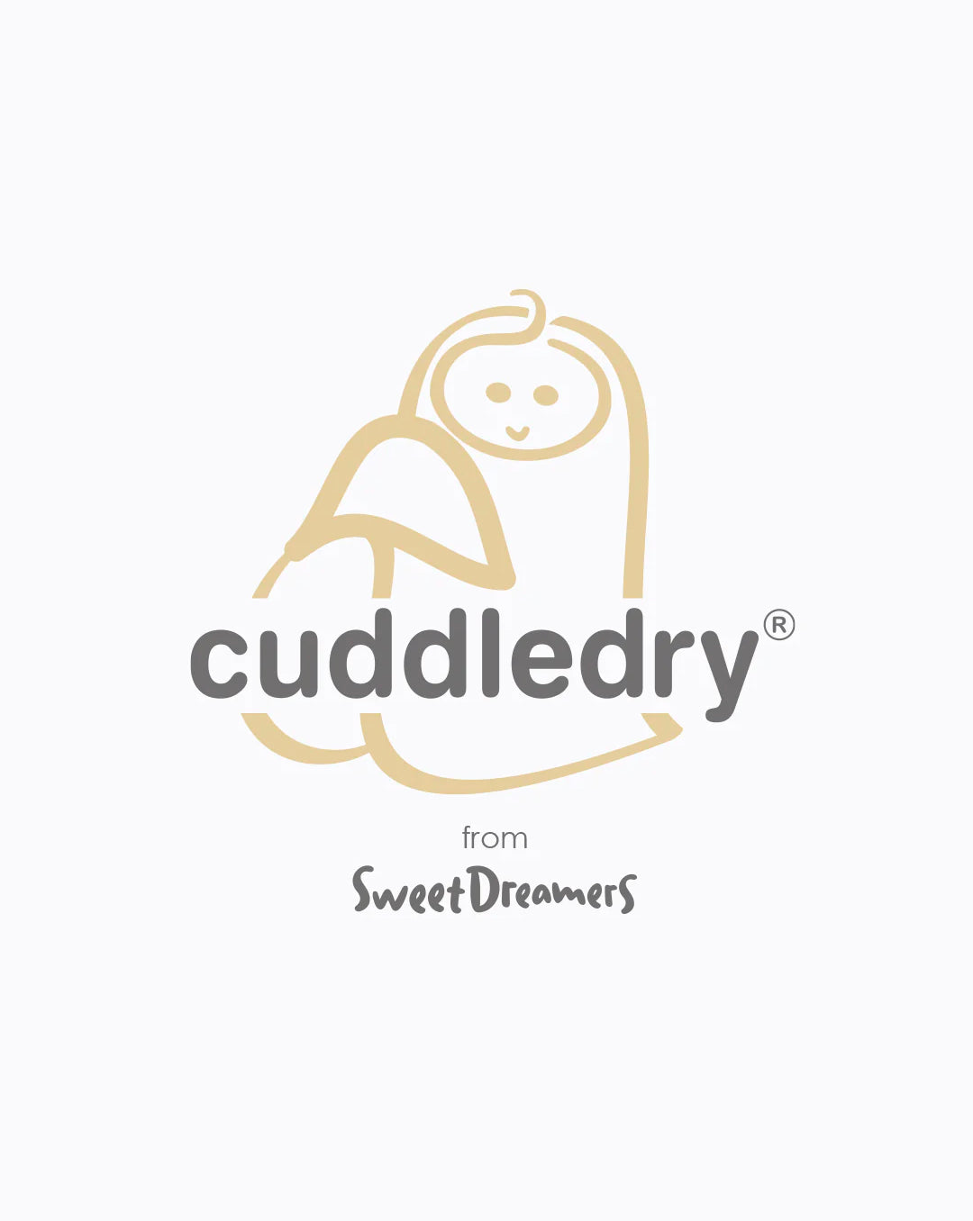 Cuddledry | hands free baby towel | gray