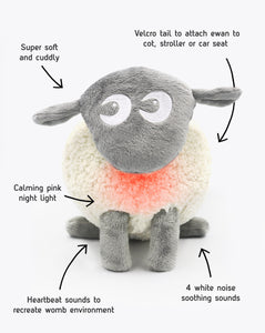 ewan the dream sheep | baby sleep soother | grey